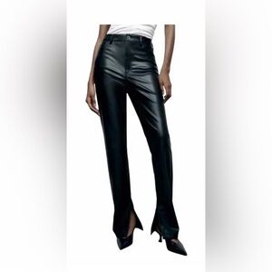 Black Faux Leather Pants